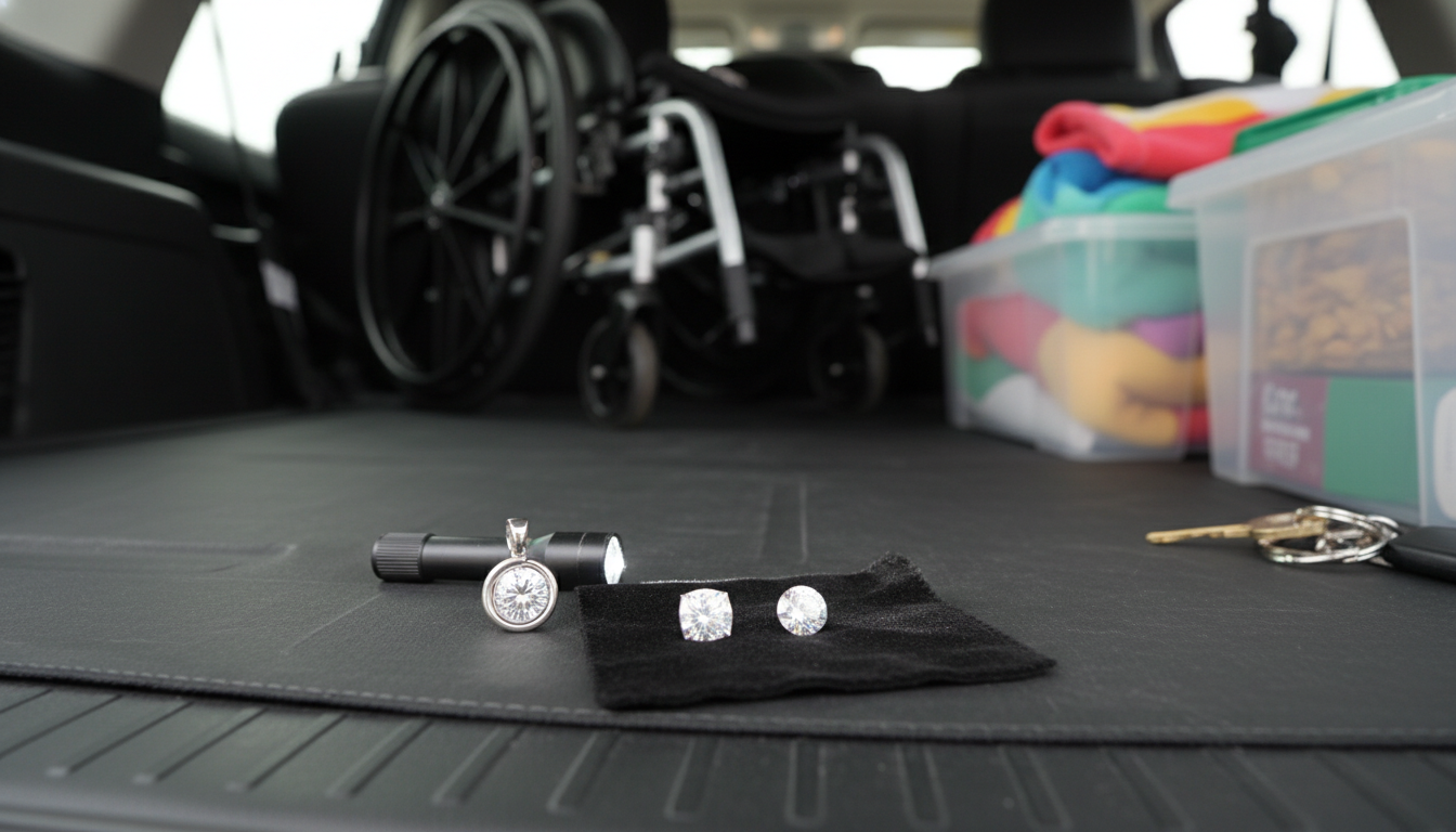 Moissanite vs CZ in a Wheelchair Pendant: Spot the Stone
