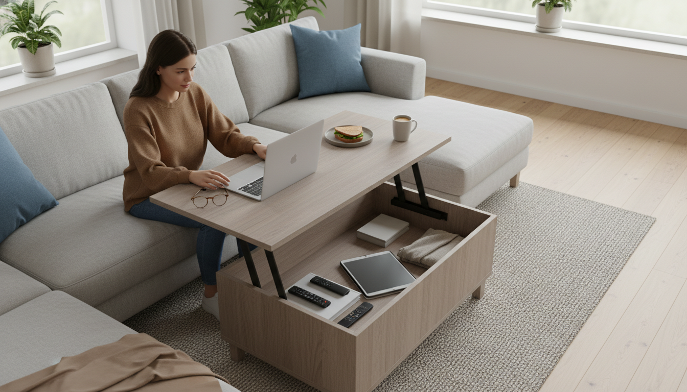 Lift-Top Coffee Table Uses: Work, Dining & Storage